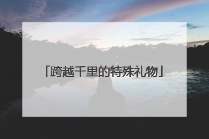 跨越千里的特殊礼物